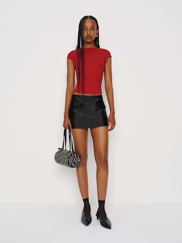 Top en maille Darra - Rouge à lèvres