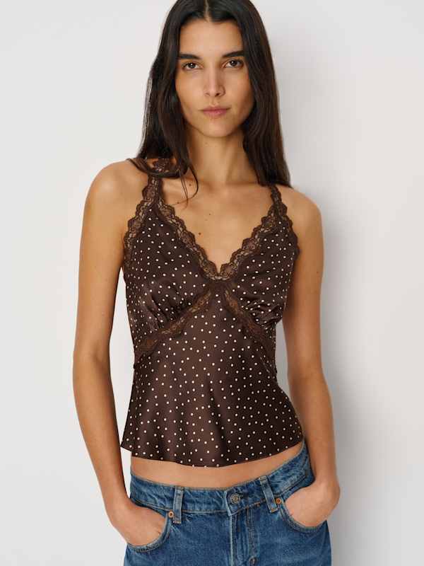 Monica Silk Top - Colette Dot