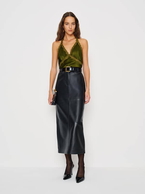 Top en soie Monica - Jardin de mousse