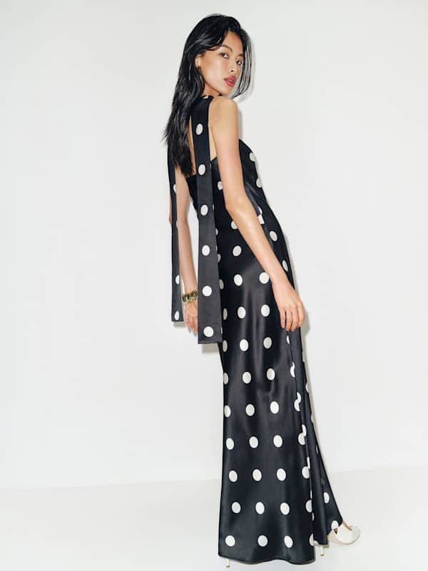 Robe en soie Oren - Lune à pois