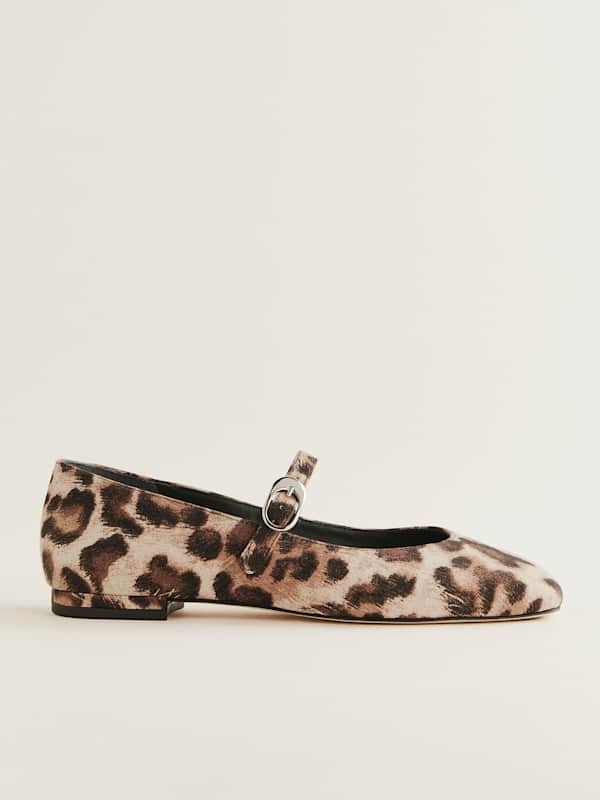 Melissa Mary Jane Flat - Leopard Crepe