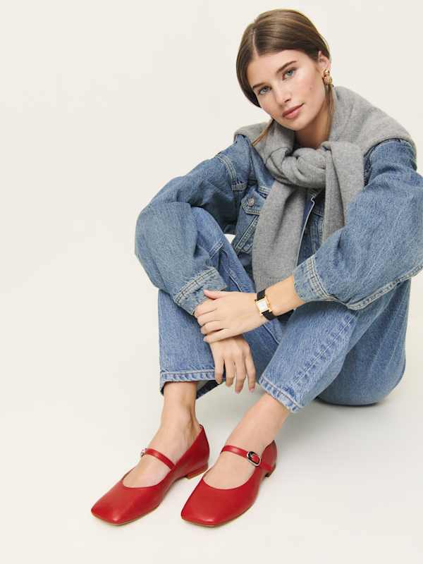 Chaussures plates style babies Melissa - Rouge écarlate