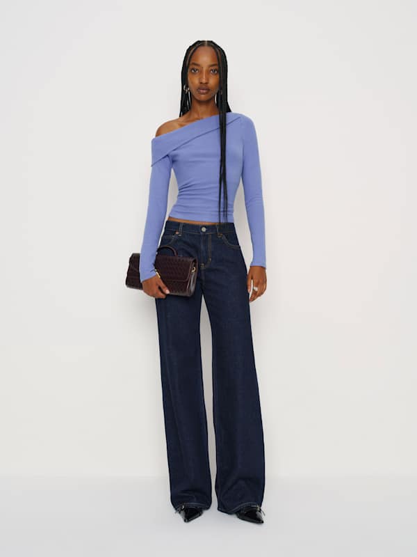 Top en maille Elio - Bleu Neptune