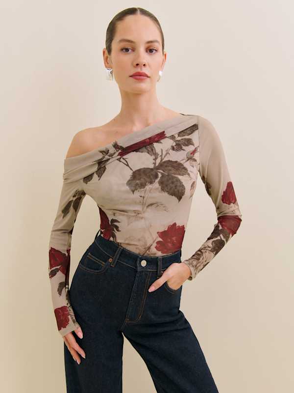 Elio Knit Top - Opera Border