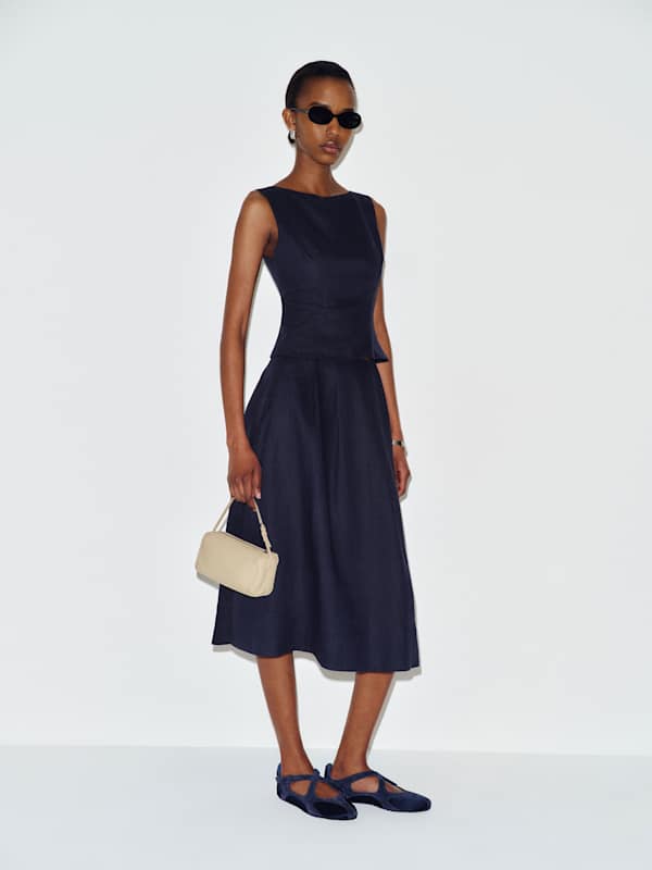 Moya Linen Two Piece - Midnight