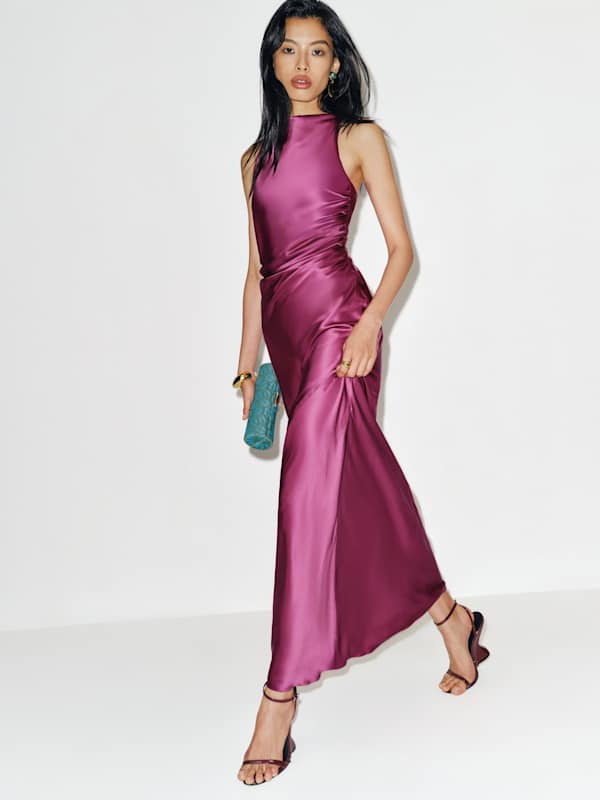 Robe en soie Anaiis - Thé à l'hibiscus