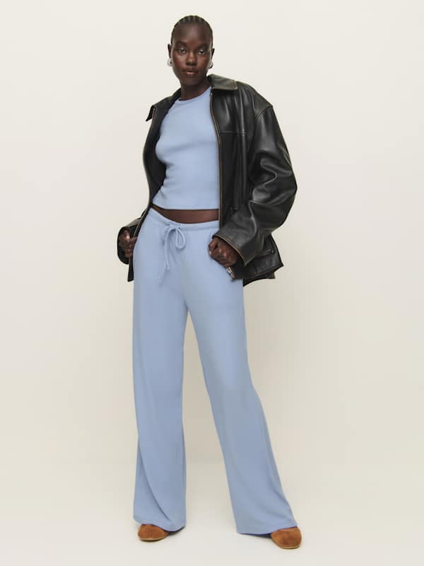 Olina Knit Pant - Ice Water