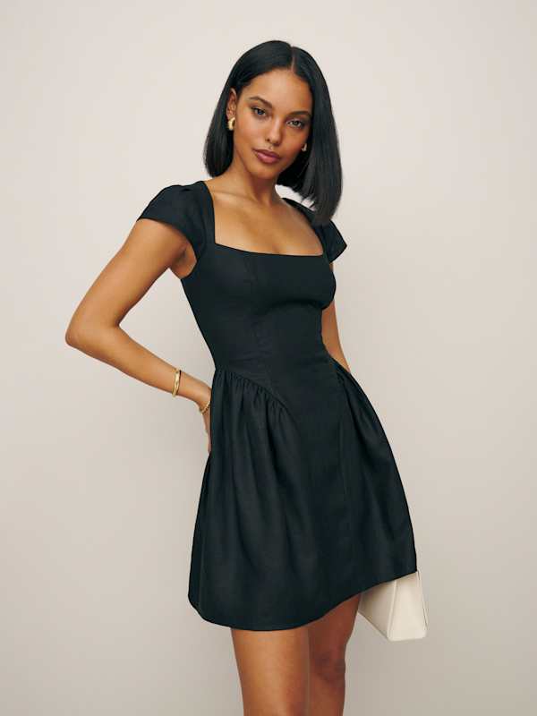 Oaklyn Linen Dress - Black