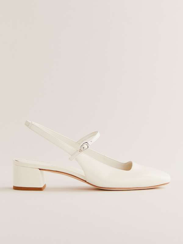 Chaussures à talons et brides arrière Maddox - Cuir blanc