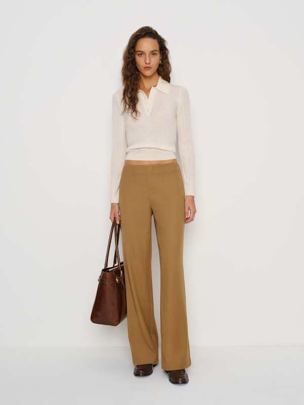Pantalon taille basse Vida - Fauve