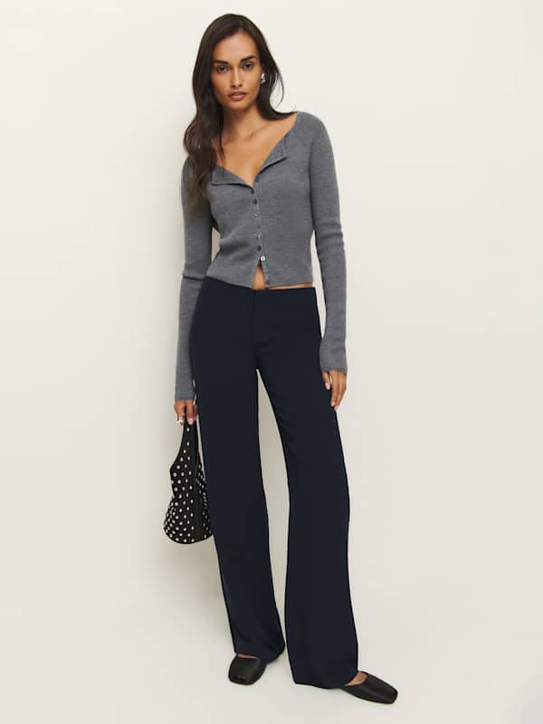 Pantalon taille basse Vida - Bleu nuit