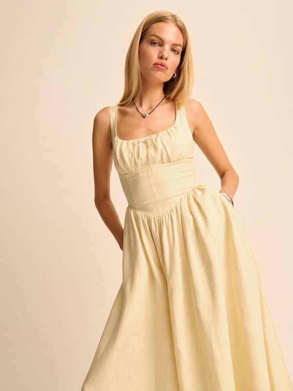 Robe en lin Balia - Parmesan