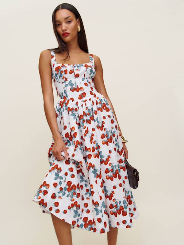 Balia Linen Dress - Strawberry Jam