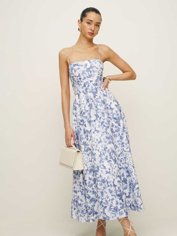 Robe en lin Monette - Larkspur