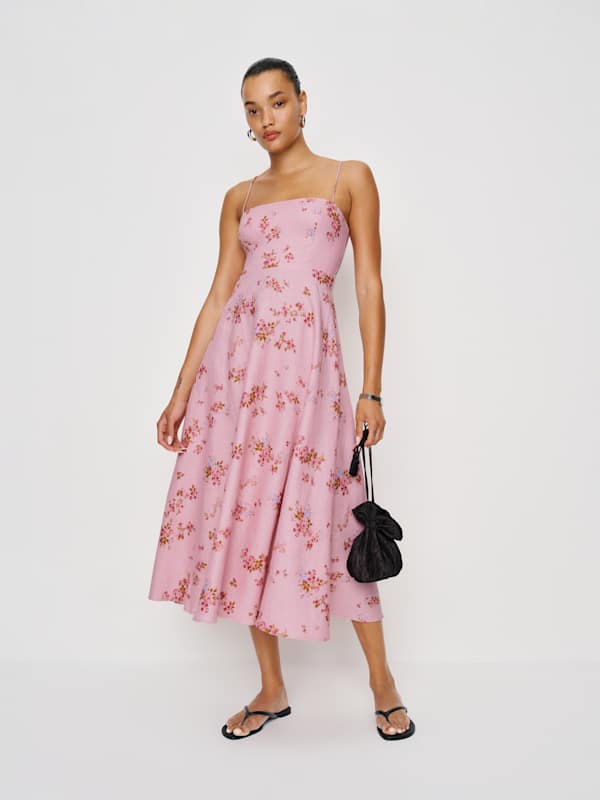 Monette Linen Dress - Secret