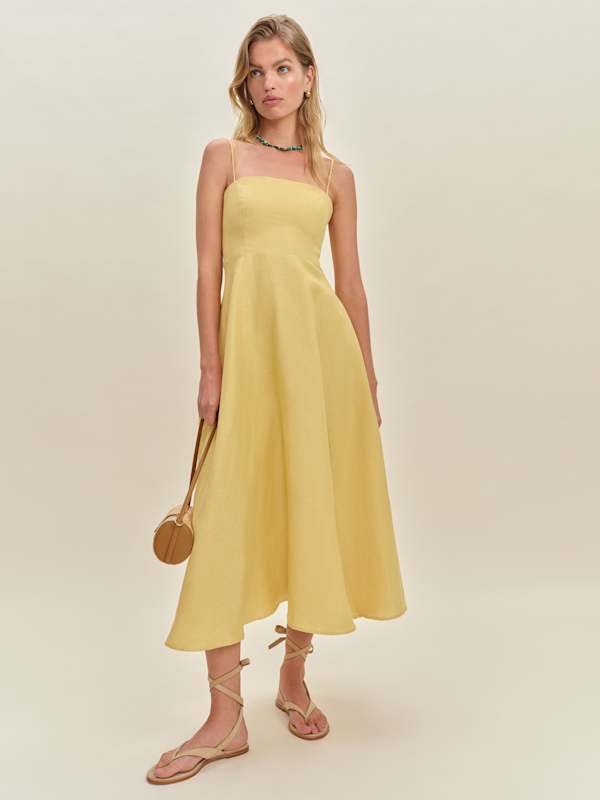 Robe en lin Monette - Soleil