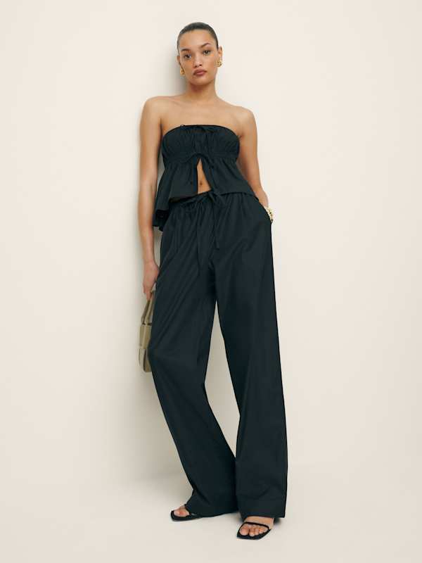 Micah Poplin Pant - Black