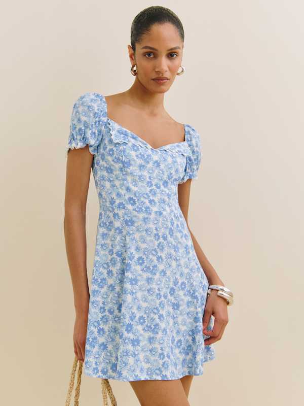 Suzette Dress - Blue Daisy