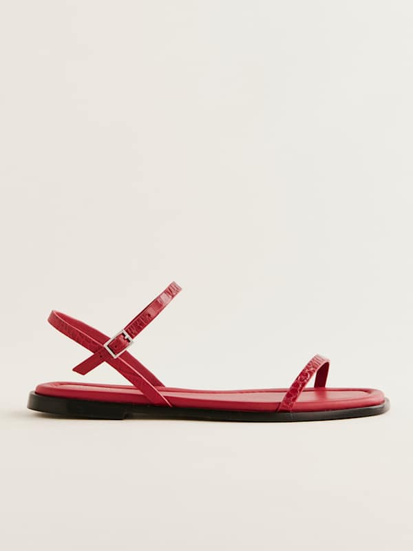 Lake Flat Sandal - Lava Croc