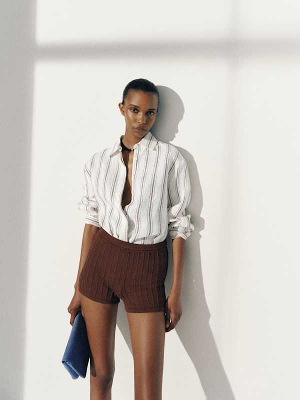 Andy Oversized Linen Shirt - Geneva Stripe