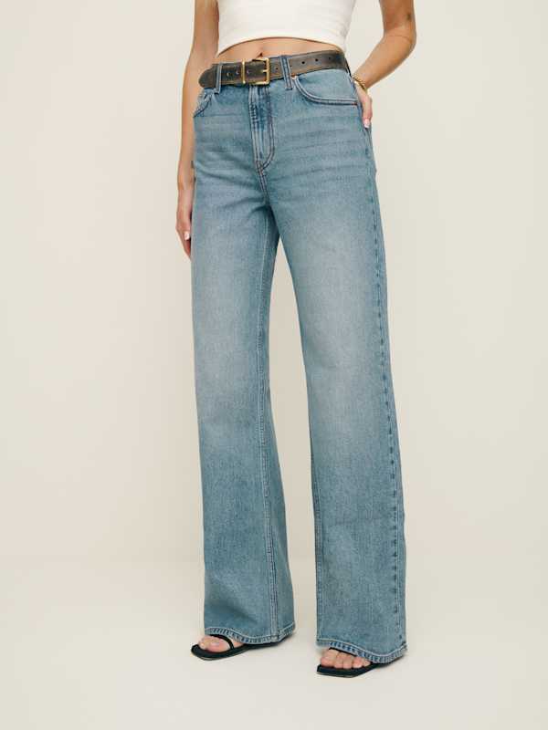 Cary Stretch High Rise Slouchy Wide Leg Jeans - Malta