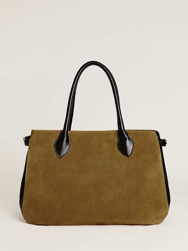 Sac oversize Patrizia - Daim marais Cuir noir