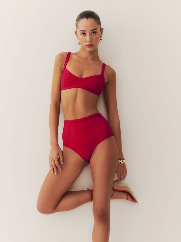 Haut de bikini Soleil - Rouge à lèvres