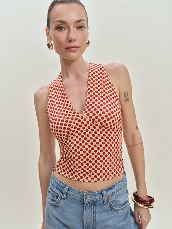 Bowie Knit Top - Pamplona Dot