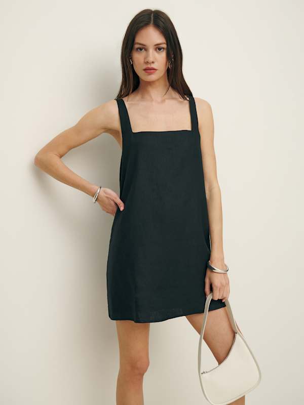 Cami Linen Dress - Black