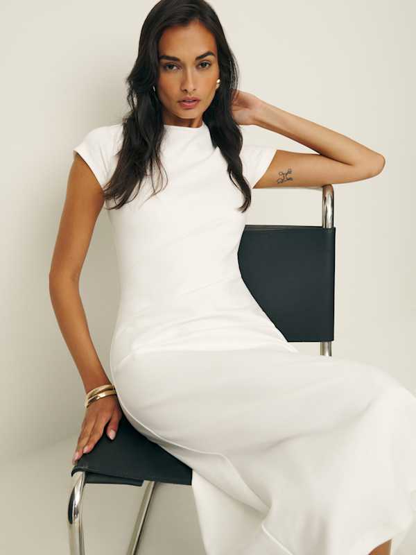 Elona Knit Dress - White