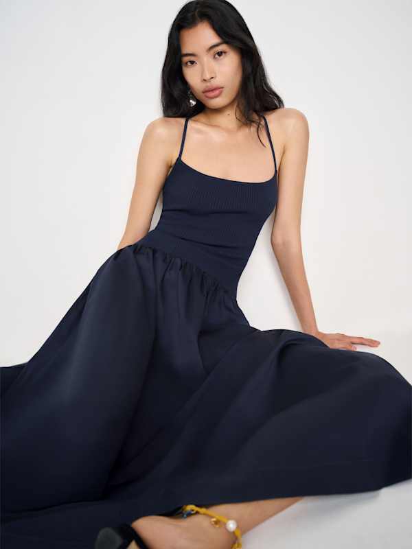 Robe-pull en coton Ginny - Bleu marine