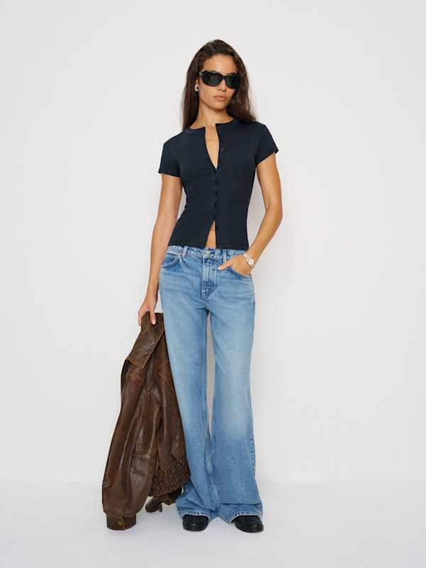 Top en maille Raelynn - Bleu nuit