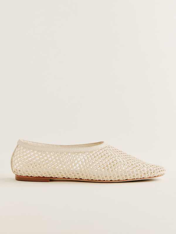 Ballerines Britt - Crochet ivoire