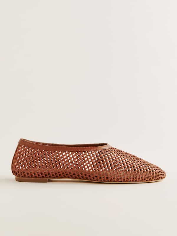Ballerines Britt - Crochet marron