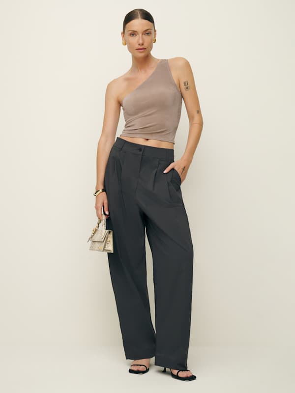 Petites Danielle Oversized Pant - Morel