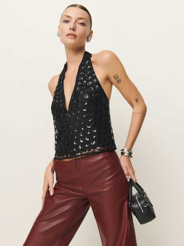 Haut Kyra - Sequins noirs