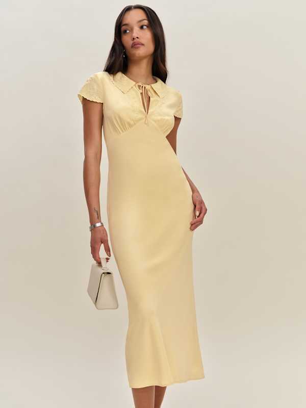 Robe en soie Lydia - Blonde