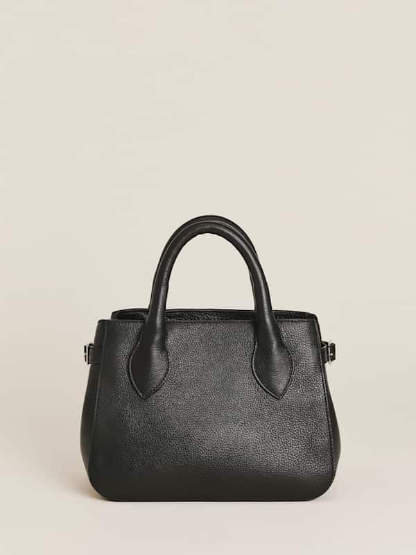 Petit sac cartable Patrizia - Noir grainé