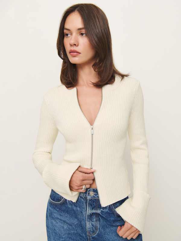 Sienna Oversized Cotton V Neck Sweater