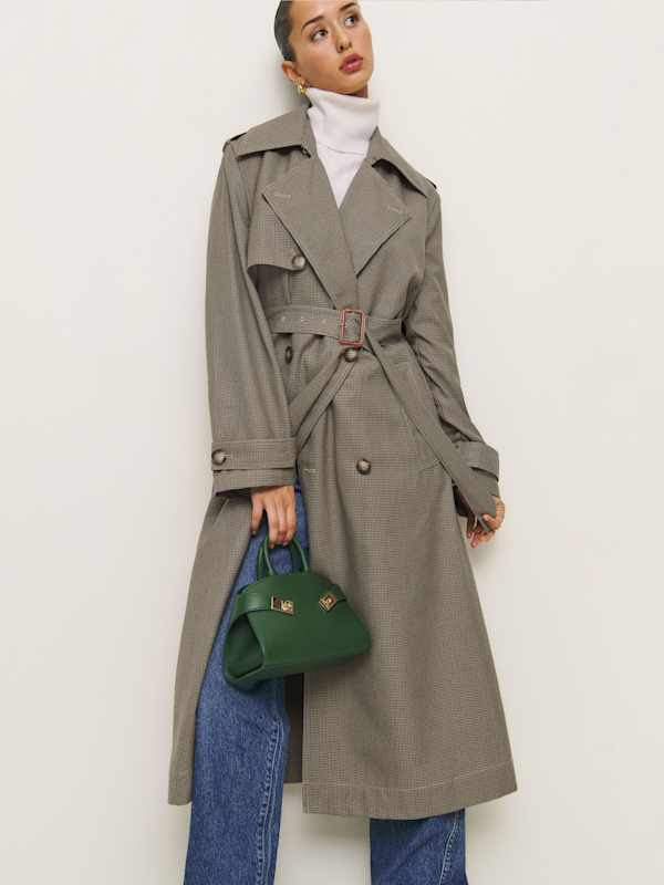 Matteo Trench - Brown Check