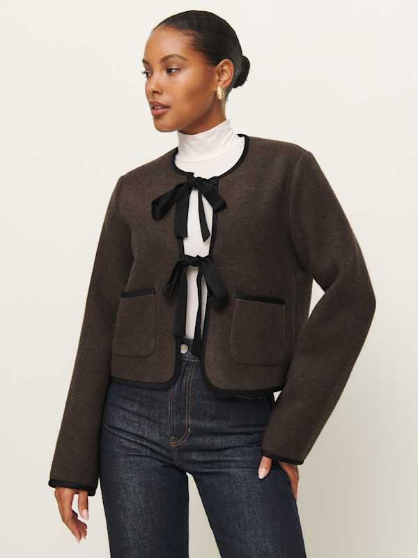 Daisy Cropped Jacket - Nutella