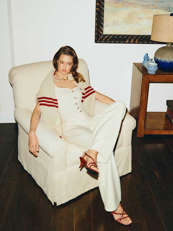 Petites Vida Low Rise Pant - Cream
