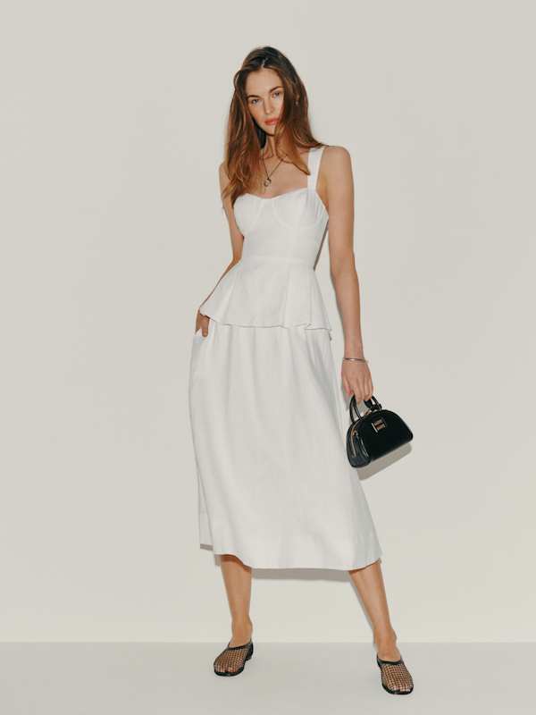 Misty Linen Two Piece - White