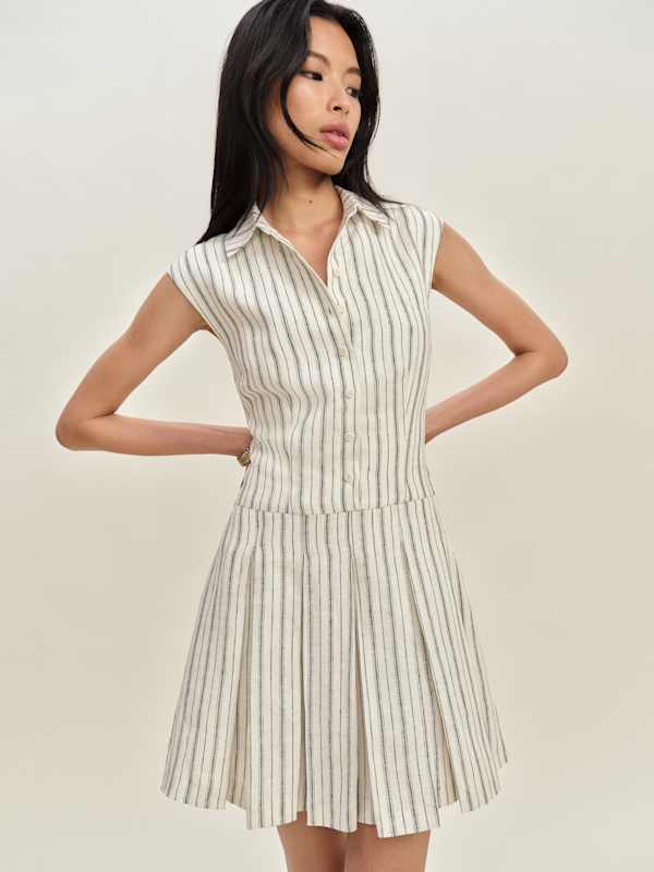 Arella Linen Dress - Elsie Stripe