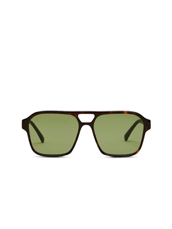 Lunettes de soleil Brune - Effet écaille/vert