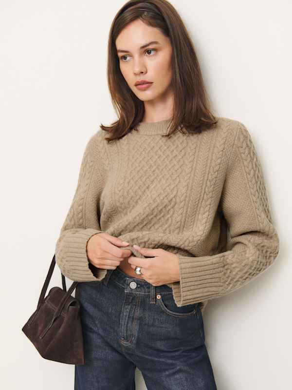 Calloway Regenerative Wool Crew - Linen Cable