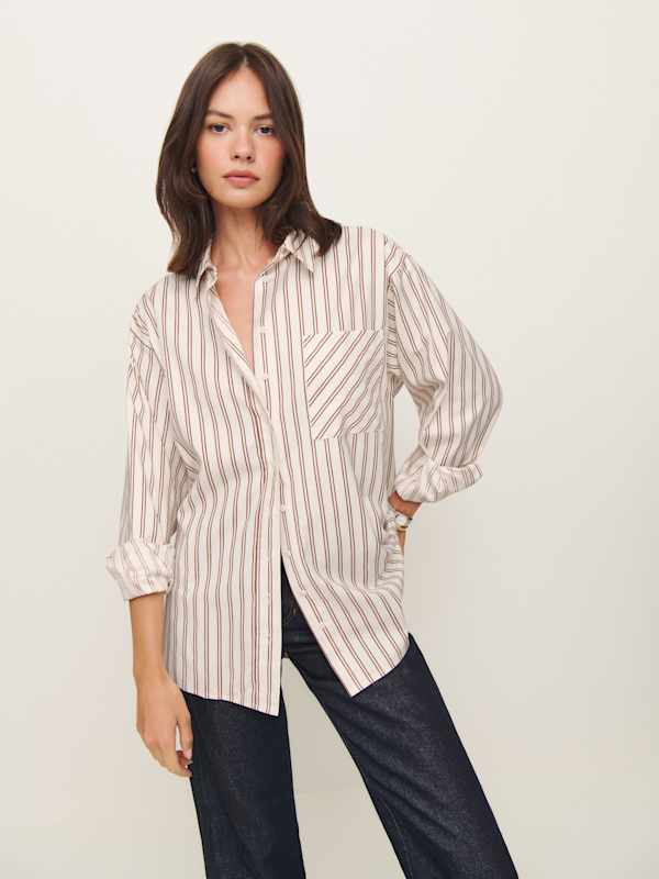 Chemise oversize Eli - Rayures d'ao&ucirc;t