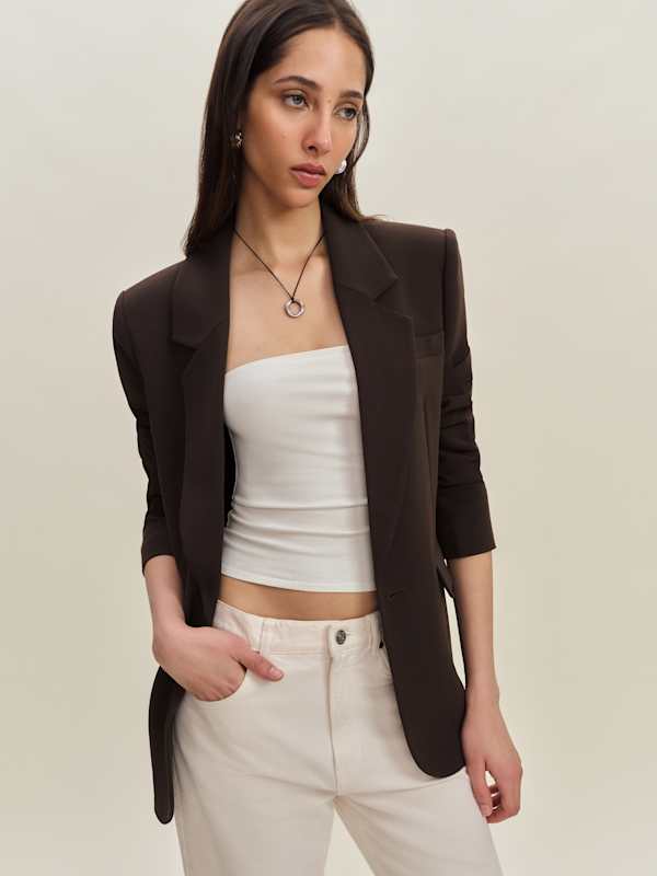 Parker Oversized Blazer - Mole