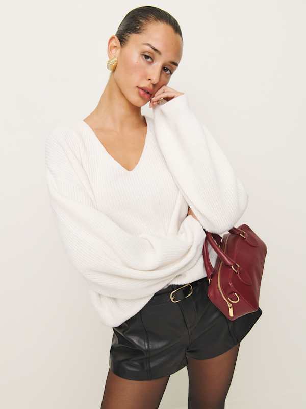 Short en cuir Veda Rory - Noir