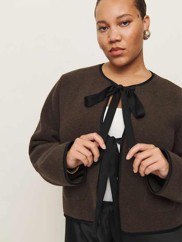 Daisy Cropped Jacket Es - Nutella